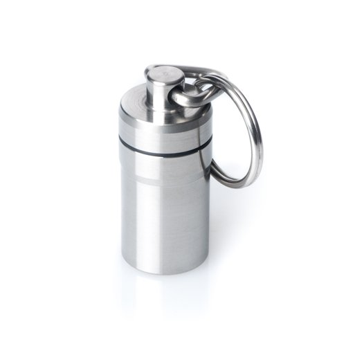 Product Cover GUS Special Pill Fob, Made in USA, Stainless Steel Keychain Pill Holder, Nitro Bottle Holder