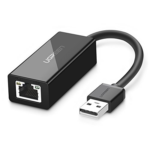 Product Cover UGREEN Ethernet Adapter USB 2.0 to 10/100 Network RJ45 LAN Wired Adapter for Nintendo Switch, Wii, Wii U, MacBook, Chromebook, Windows 10, 8.1, Mac OS, Surface Pro, Linux ASIX AX88772 Chipset (Black)