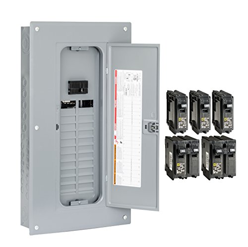 Product Cover Square D by Schneider Electric HOM2448M100PCVP Homeline 100 Amp 24-Space 48-Circuit Indoor Main Breaker Load Center with Cover - Value Pack (Plug-on Neutral Ready),