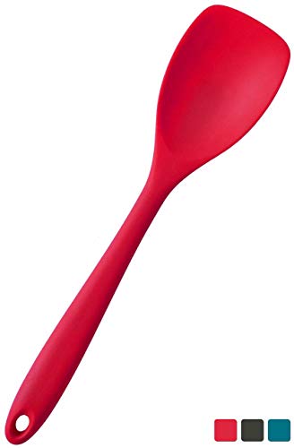 Product Cover StarPack Basics Silicone Spoonula/Spatula Spoon, High Heat Resistant to 480°F, Hygienic One Piece Design, Non Stick Rubber Cooking Utensil (Cherry Red)