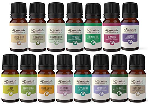 Product Cover mEssentials 15-Piece 100% Pure Therapeutic Grade Essential Oil Starter Kit - Aromatherapy Gift Set with Lavender, Eucalyptus, Tea Tree and More - Great for Diffusers, Cleaning and DIY Beauty Blends