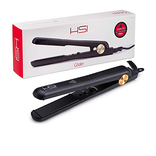 Product Cover HSI Professional Ceramic Tourmaline Ionic Flat Iron, With Travel Size Argan Oil Leave In Hair Treatment, Worldwide Dual Voltage 110v-220v