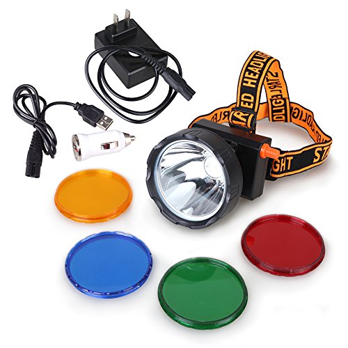 Product Cover Kohree New 8W 4400mAh Dimmable LED Miner Headlamp Mining Hunting Camping Head Light Waterproof IP68