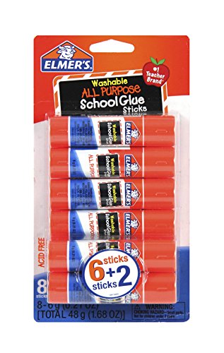 Product Cover Elmer's All Purpose School Glue Sticks, Washable, 6g, 8 Count (E5004)
