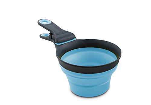 Product Cover Dexas Popware for Pets Collapsible KlipScoop, 1 Cup Capacity, Gray/Blue