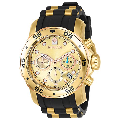 Product Cover Invicta Men's 17884 Pro Diver 18k Gold Ion-Plated Stainless Steel Chronograph Watch
