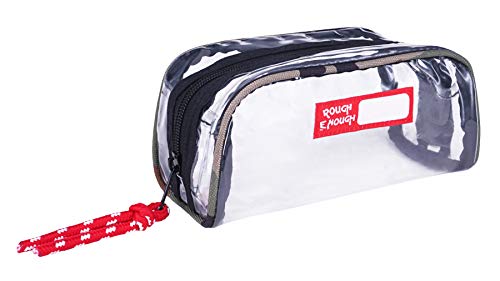 Product Cover Rough Enough Clear Makeup Bag Toiletry Bag TSA Approved Toiletry Bag Stadium Approved Bag for Women Small Clear Pencil Case with Zipper for Kids Men Teen Boy Girl Travel Essentials Accessories