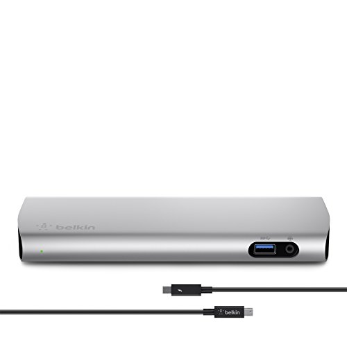 Product Cover Belkin Thunderbolt 2 Express HD Dock with 1-Meter Thunderbolt Data Transfer Cable, Mac and PC Compatible (F4U085tt)