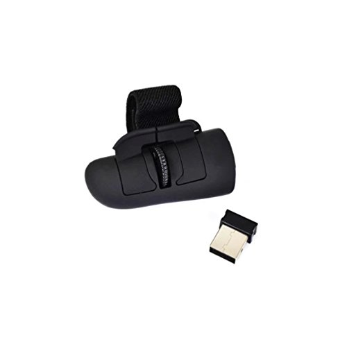 Product Cover Generic Mini 2.4GHz USB Wireless Finger Rings Optical Mouse 1200Dpi For PC Laptop Desktop Black
