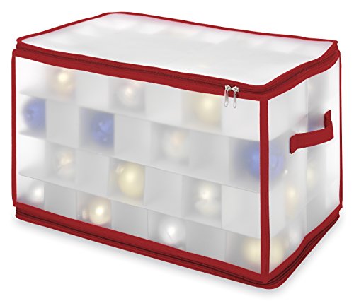Product Cover Whitmor Christmas Large Ornament Storage Zip Chest with 112 Compartments