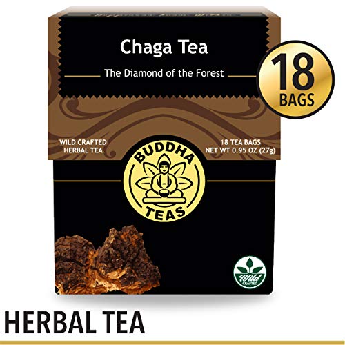 Product Cover Chaga Tea - Powerful Antioxidants, Wild Harvested, Caffeine-Free - 18 Bleach-Free Te.