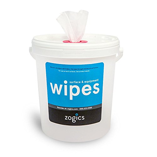 Product Cover Zogics Antibacterial Wipes, Surface and Gym Equipment Disinfecting Wipes (800 Wipes) + Reusable Wipe Bucket Dispenser