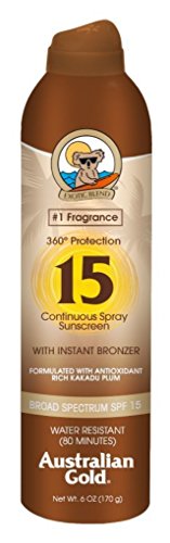 Product Cover Australian Gold Continuous Spf#15 Spray 6 Ounce With Bronzer (177ml) (2 Pack)