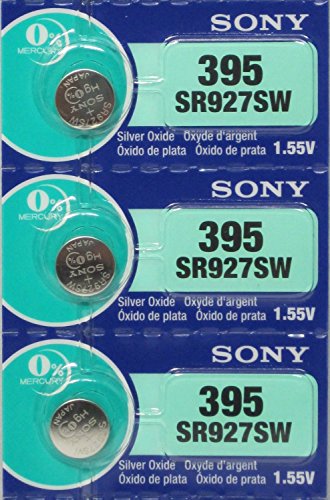Product Cover Sony 395 - SR927SW Button Cell Zero Mercury Batteries X 3