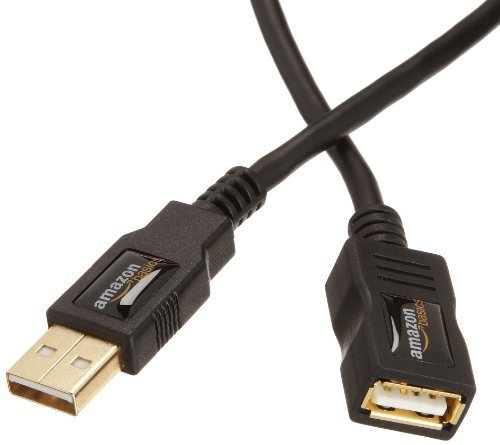 Product Cover AmazonBasics USB 2.0 Extension Cable 2-Pack - A-Male to A-Female Adapter Cord - 3.3 Feet (1 Meter)