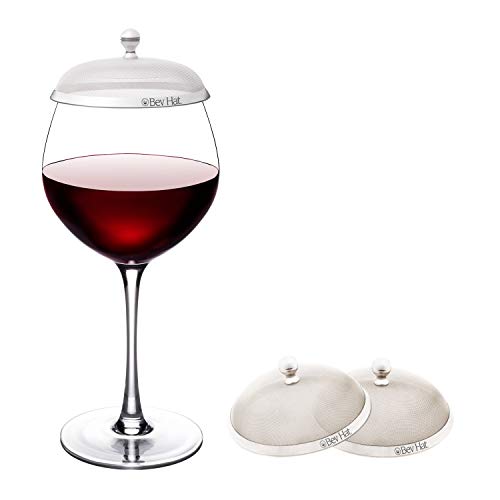 Product Cover BevHat Wine Glass Cover. Couples Pack (One 2-Pack / 2 BevHats Total). Keep The Bugs Out!