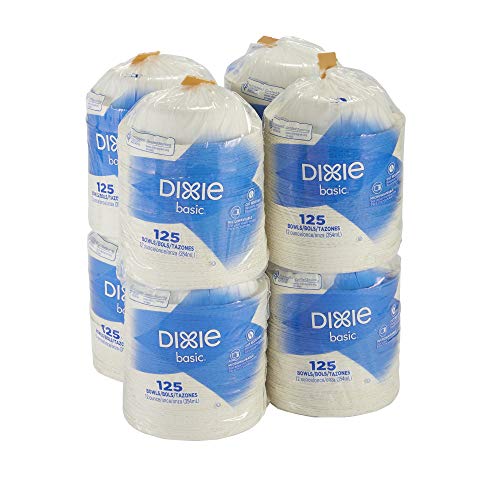 Product Cover Dixie Basic 12oz. Light-Weight Disposable Paper Bowls by GP PRO (Georgia-Pacific), White, DBB12W, 1000 Count (125 Bowls Per Pack, 8 Packs Per Case)