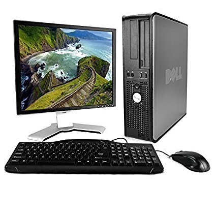 Product Cover Dell Desktop Computer Package with WiFi, Dual Core 2.0GHz, 80GB, 2GB, Windows 10 Professional, Dell 17in Monitor (Renewed)