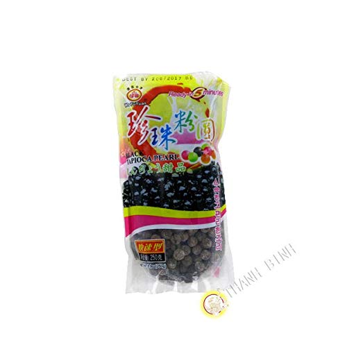 Product Cover BOBA Black Tapioca Pearl Bubble Tea, 2 Pack (Each 8.8 OZ) + 1 Pack of 50 BOBA Straws (Variety Color)