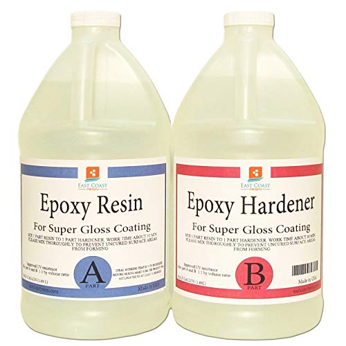 Product Cover EPOXY Resin Crystal Clear 1 Gallon Kit. for Super Gloss Coating and TABLETOPS