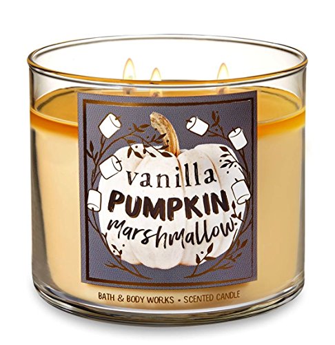 Product Cover Bath and Body Works Vanilla Pumpkin Marshmallow Candle - Large 14.5 Ounce 3-wick Limited Edition Fall Pumpkin Cafe