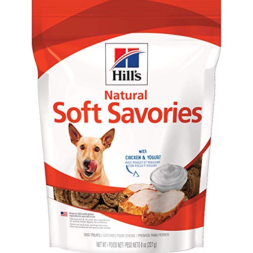 Product Cover Hill's Dog Treats Soft Savories with Chicken & Yogurt, Healthy Dog Snacks, 8 oz Bag
