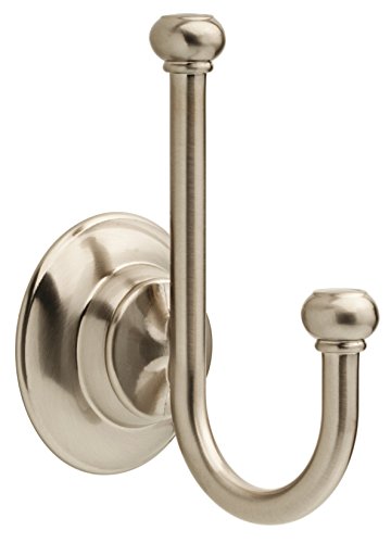 Product Cover Delta Faucet PTR35-BN Porter Double Robe Towel Hook, SpotShield Brushed Nickel