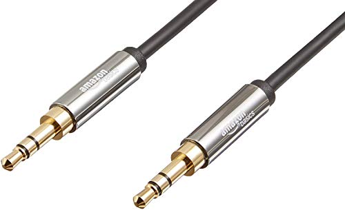 Product Cover AmazonBasics Male to Male Stereo Audio Aux Cable with Gold Plated Connectors- 8 Feet