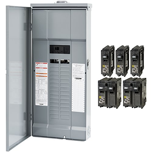 Product Cover Square D by Schneider Electric HOM3060M200PRBVP Homeline 200 Amp 30-Space 60-Circuit Outdoor Main Breaker Load Center - Value Pack (Plug-on Neutral Ready),