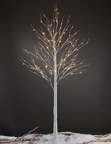 Product Cover LIGHTSHARE 8FT 132 LED Birch Tree,Home,Festival,Party,Christmas,Indoor and Outdoor Use,Warm White