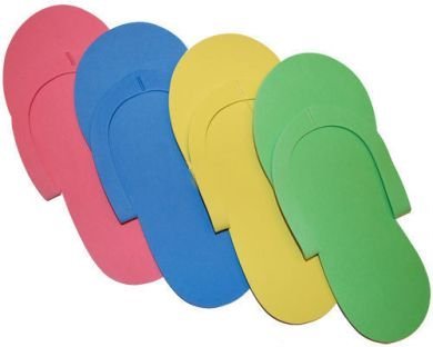 Product Cover JOVANA 24 Pair Disposable Foam Pedicure Slippers Multi Color Flip Flop Salon Nail Spa
