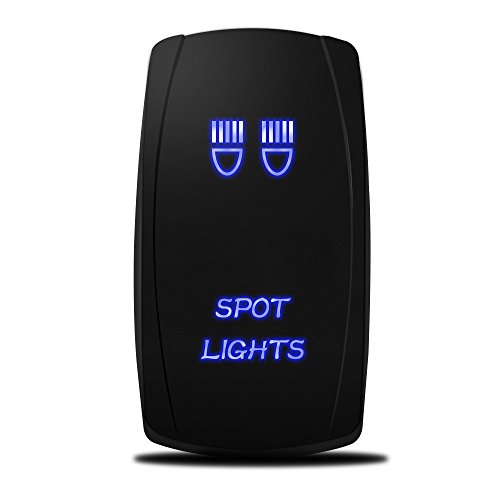 Product Cover mictuning 5pin Laser SPOT LIGHTS Rocker Switch ON-OFF LED Light 20A 12V BLUE