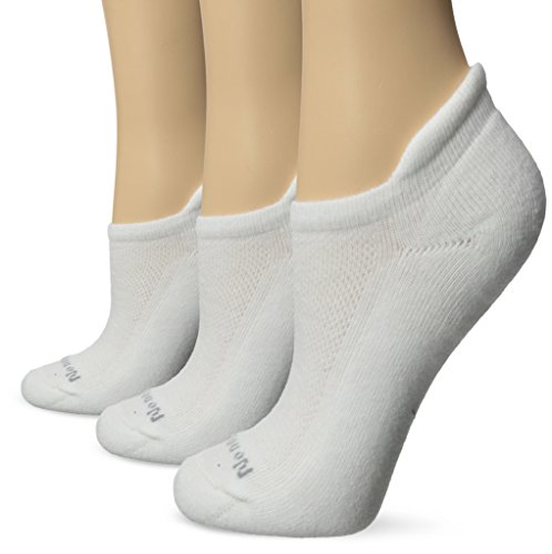 Product Cover No Nonsense Women's Soft and Breathable Cushioned No Show Sock with Back Tab 3 Pair Pack, White, One Size