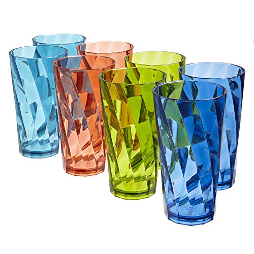 Product Cover Optix Break-resistant 20-ounce Plastic Tumblers | set of 8 in 4 assorted colors
