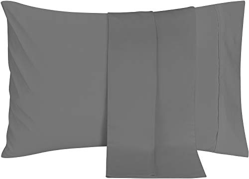 Product Cover Utopia Bedding Brushed Microfiber Pillowcases - 20 by 40 inches Pillow Covers (Pack of 2, King, Grey)