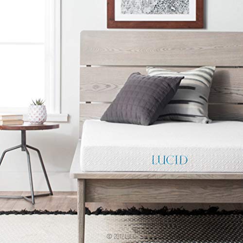 Product Cover LUCID 5 Inch Gel Memory Foam Mattress - Dual-Layered - CertiPUR-US Certified - Firm Feel - Twin Size