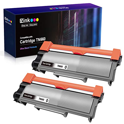 Product Cover E-Z Ink (TM) Compatible Toner Cartridge Replacement for Brother TN630 TN660 High Yield to use with HL-L2300D HL-L2320D HL-L2380DW HL-L2340DW MFC-L2700DW MFC-L2720DW MFC-L2740DW Printer (Black, 2 Pack)