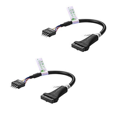 Product Cover SIENOC 19 Pin USB3.0 Female to 9 Pin USB2.0 Male Motherboard Cable Adapter Pack of 2