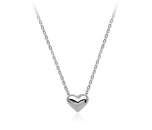 Product Cover Rigant Simple Small Smooth Heart Necklace Earrings Set Fashion Jewelry for Women