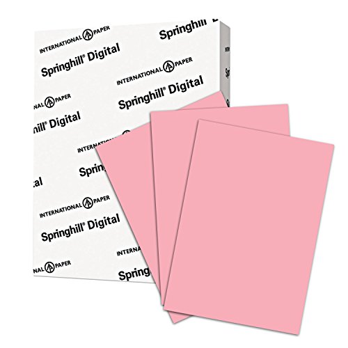 Product Cover Springhill, Digital Vellum Bristol Cover Pink, 67lb, Letter, 8.5 x 11, 250 Sheets / 1 Ream, (076000R) Made In The USA