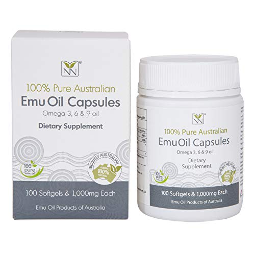 Product Cover Y-Not Natural - 100% Pure Emu Oil Capsules 1000 mg (100 Caps) | Pharmaceutical Grade Dietary Supplement for Heart Health, Joint Support, Metabolism and Hair Growth | Omegas 3, 6 & 9 with Vitamin K2 & CLA