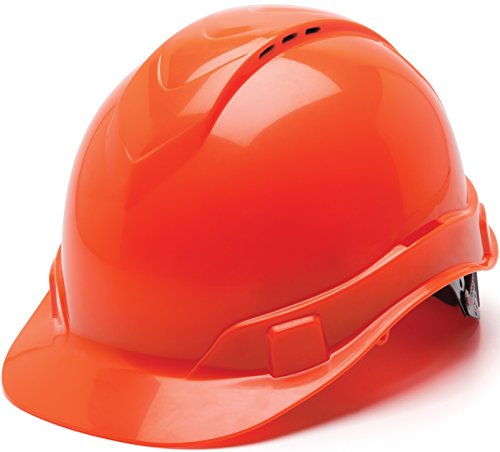Product Cover Pyramex Ridgeline Cap Style Hard Hat, Vented, 4-Point Ratchet Suspension, Hi-Vis Orange