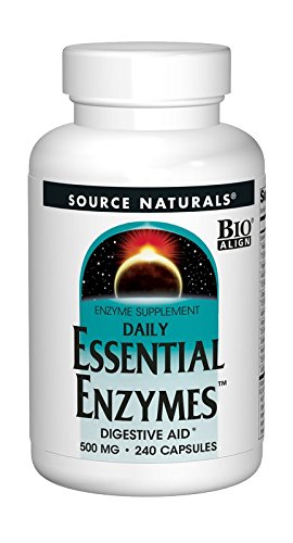 Product Cover Source Naturals Essential Enzymes 500mg Bio-Aligned Multiple Enzyme Supplement Herbal Defense for Daily Digestive Health - Supports A Strong Immune System - 240 Capsules
