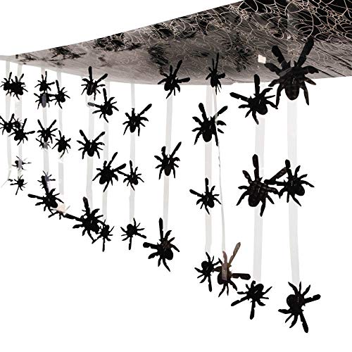 Product Cover Fun Express 12 Ft. - Plastic Spider Ceiling Decoration - Great Halloween Decoration