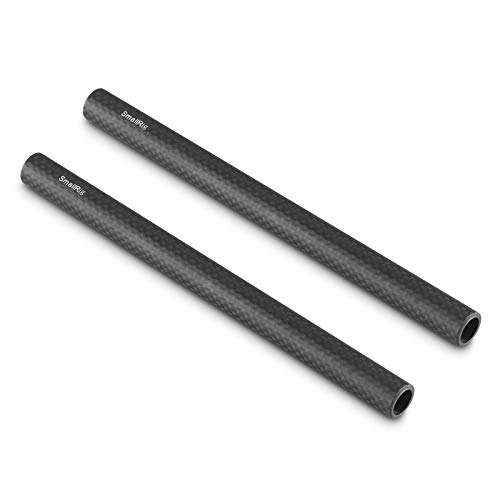 Product Cover SMALLRIG 15mm Carbon Fiber Rod for 15mm Rod Support System (Non-Thread), 8 inches Long, Pack of 2-870