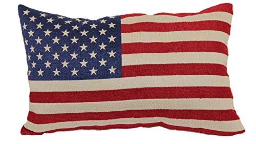 Product Cover Brentwood Originals 8377 American Flag Tapestry Toss Pillow, 13-Inch