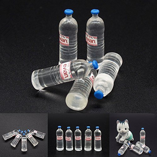 Product Cover 5 Bottle Water Sets Drinking Miniature Doll House 1:12 Toys Accessory Collection