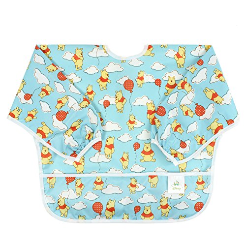 Product Cover Bumkins Disney Winnie The Pooh Sleeved Bib / Baby Bib / Toddler Bib / Smock, Waterproof, Washable, Stain and Odor Resistant, 6-24 Months - Balloon
