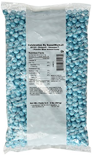 Product Cover Sweetworks Sixlets Shimmer Powder, Blue, 2 Pound