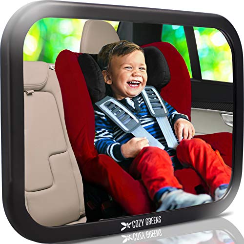 Product Cover COZY GREENS Baby Car Mirror | Most Stable | View Infant in Rear Facing Seat | 100% Lifetime Satisfaction Guarantee | Shatterproof & Crash Tested | Best Newborn Safety| Backseat Mirror for Back Seat